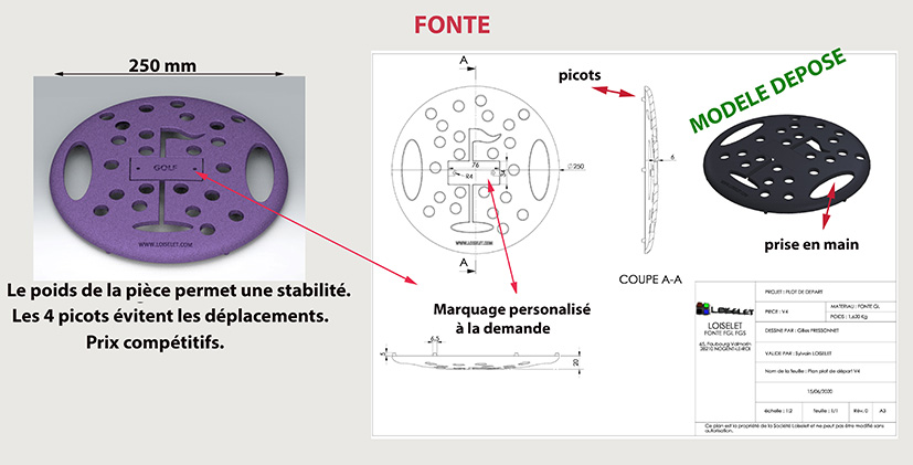 repère de départ de golf